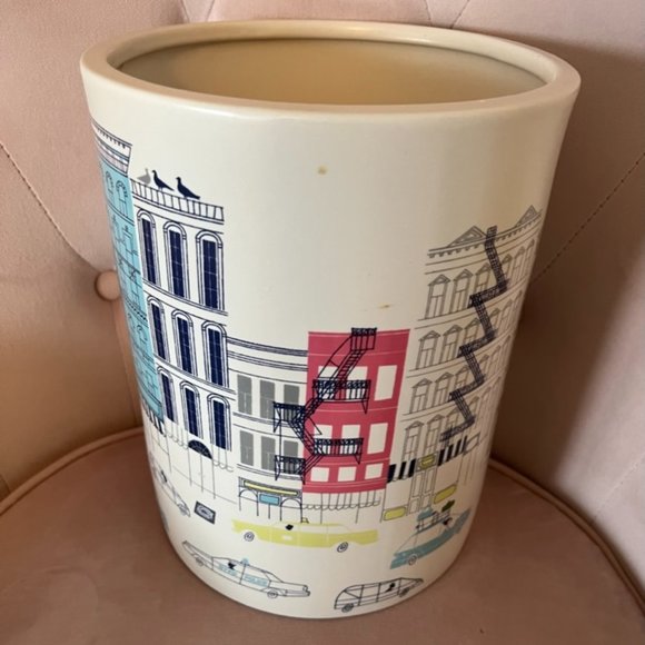 kate spade about town bathroom set waste basket toothbrush holders *2ND LISTING! - Picture 2 of 11